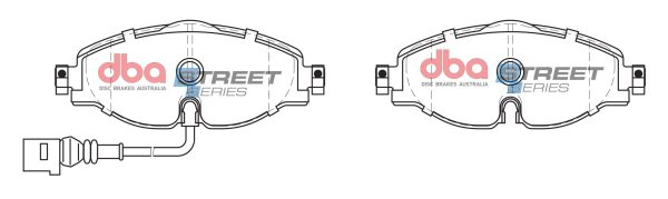 DB2383SS.jpg DBA Street Series Ceramic Front Brake Pad Set 160.0 x 64.5 x 18.3mm for Audi A1 GB / Audi A3 8V & More