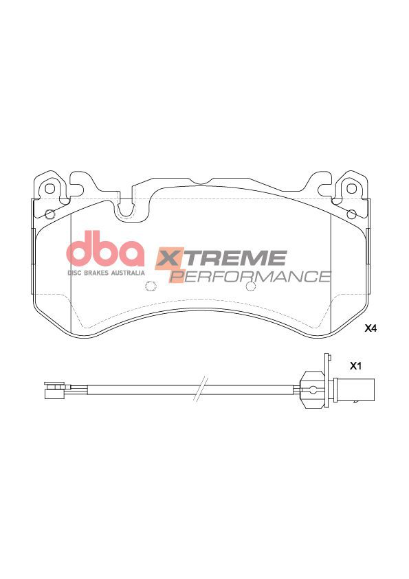 DBA Xtreme Performance Front Brake Pad Set for Audi RS6 C7