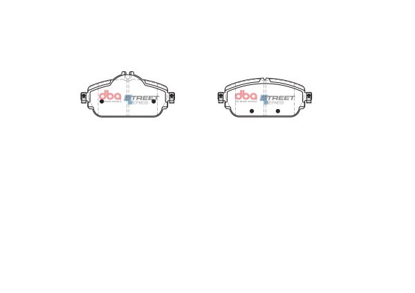 DB2403SS.jpg DBA Street Series Ceramic Front Brake Pad Set 144.0, 144.0 x 70.1, 60.0 x 17.7mm for Mercedes C-Class (W205) C160 / Mercedes C-Class (W205) C180 & More