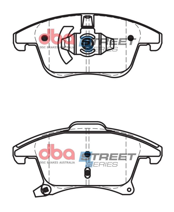 DBA Street Series Ceramic Front Brake Pad Set 155.2, 155.7 x 66.7, 76.1 x 19.0mm for Ford Galaxy (Mk3) / Ford Mondeo Estate (Mk5) & More