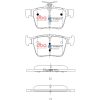 DBA Street Series Rear Brake Pad Set 123.0, 123.0 x 61.3, 56.4 x 15.0, 15.0mm for Audi S3 8V / Audi TTS quattro 8S & More