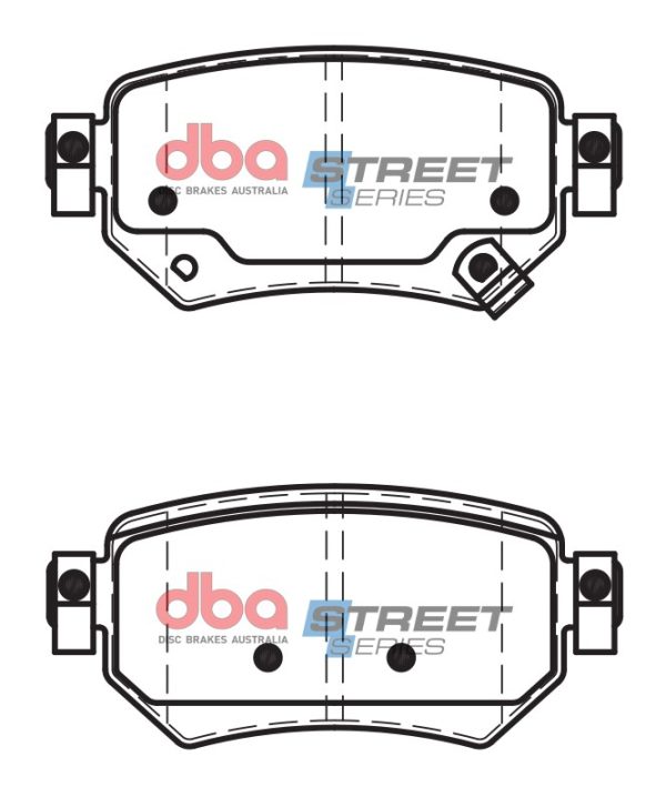 DBA Street Series Ceramic Rear Brake Pad Set for Mazda 6 GJ / Mazda 6 GL