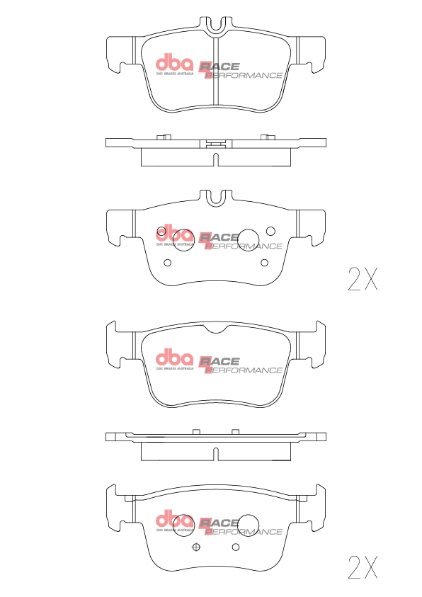 DBA Race Performance Rear Brake Pad Set for Honda Civic (10th Gen) / Honda Civic (10th Gen) FK8