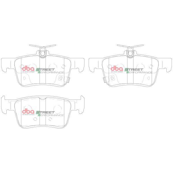 DB2429SP.jpg DBA Street Performance Rear Brake Pad Set for Honda Civic (10th Gen) / Honda Civic (10th Gen) FK8