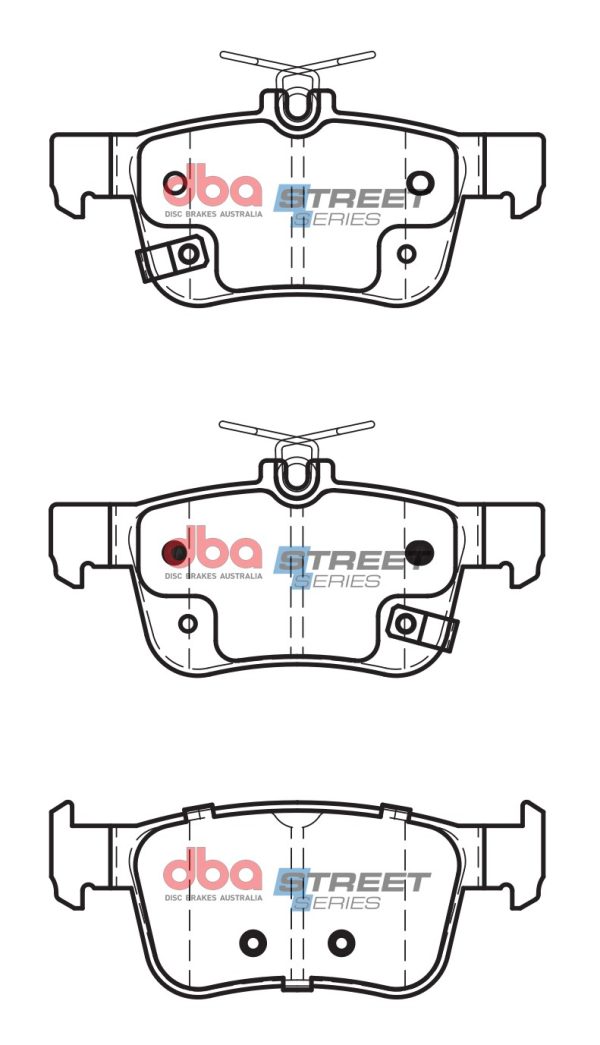 DB2429SS.jpg DBA Street Series Ceramic Rear Brake Pad Set for Honda Civic (10th Gen) / Honda Civic (10th Gen) FK8