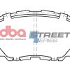 DBA Street Series Ceramic Front Brake Pad Set 122.2 x 53.8 x 13.9mm for Fiat 124 Spider / Mazda MX5