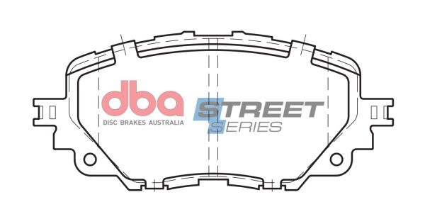 DBA Street Series Ceramic Front Brake Pad Set 122.2 x 53.8 x 13.9mm for Fiat 124 Spider / Mazda MX5
