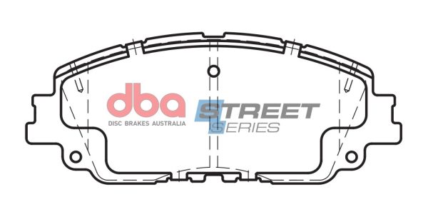 DBA Street Series Ceramic Front Brake Pad Set 142.7 x 57.3 x 16.2mm for Lexus UX250h / Toyota Camry / Toyota Rav 4