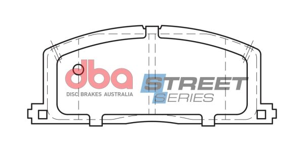 DBA Street Series Ceramic Front Brake Pad Set 119.6 x 47.5 x 15.0mm for Toyota Camry CV10R / Toyota Camry CV11R & More