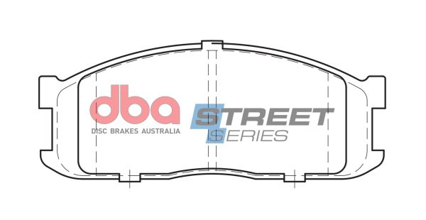 DBA Street Series Ceramic Front Brake Pad Set 132.8 x 52.0 x 14.0mm for Mazda Bongo / Mazda Bongo Brawny & More