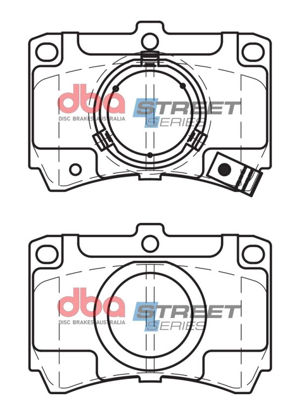 DBA Street Series Ceramic Front Brake Pad Set 91.6 x 64.2 x 14.5mm for Ford Laser / Ford Meteor & More