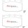 DBA Xtreme Performance Front Brake Pad Set 106.6 x 76.4 x 14.5mm for Mazda RX7 / Mazda RX7 FC & More
