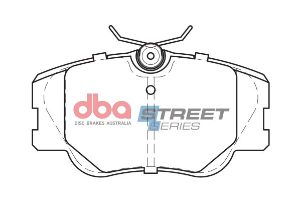 DBA Street Series Ceramic Front Brake Pad Set 108.3 x 59.9 x 18.0mm for Mercedes 190 (W201) / Mercedes E-Class (W124) E200 & More