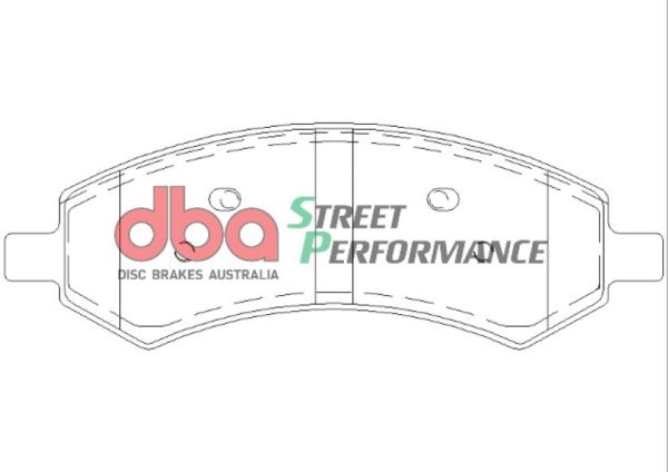 DBA Street Performance Front Brake Pad Set 177.7 x 61.2 x 17.7mm for Dodge Ram Pick-Up (1500) (2WD) / Dodge Ram Pick-Up (1500) (4WD) & More
