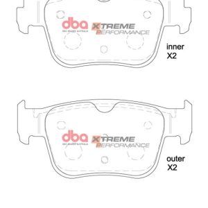 DBA Xtreme Performance Rear Brake Pad Set 122.8 x 57.7 x 15.2mm for Audi A3 8Y / Audi A3 quattro 8Y & More