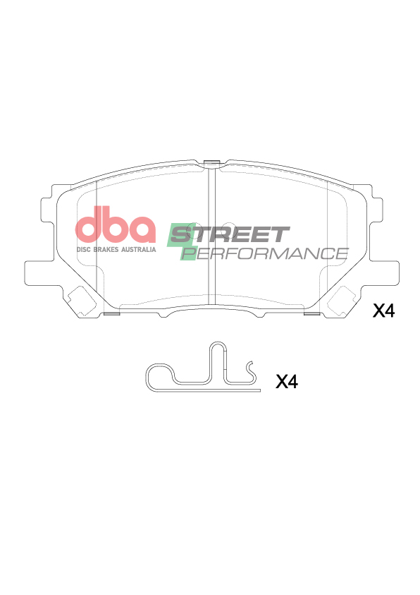 DBA Street Performance Rear Brake Pad Set for Lexus RC-F