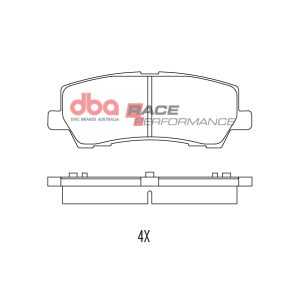 DBA Race Performance Rear Brake Pad Set for Ford Mustang (6th Generation)