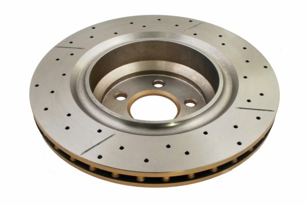 DBA Street Series X-Gold Drilled & Slotted Rear Brake Disc 350 x 28mm for Chrysler 300C / Dodge Challenger & More