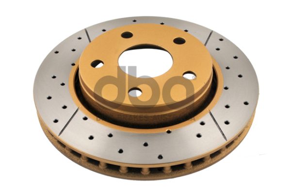 DBA Street Series X-Gold Drilled & Slotted Front Brake Disc 302mm for Jeep Wrangler (JK)