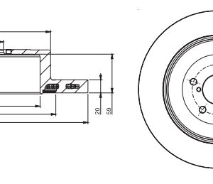 DBA Street Series Plain Rear Brake Disc 316 x 20mm for Subaru Forester / Subaru Impreza / Subaru Liberty