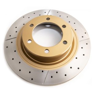 DBA Street Series X-Gold Drilled & Slotted Front Brake Disc 338 x 28mm for Toyota Fortuner AN150/160 / Toyota Hilux / Toyota Land Cruiser