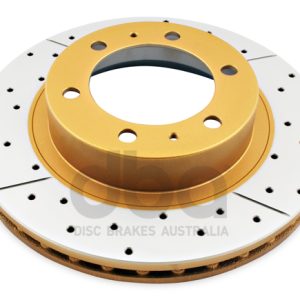 DBA Street Series X-Gold Drilled & Slotted Front Brake Disc 319 x 28mm for Toyota FJ Cruiser / Toyota Fortuner AN50/60 / Toyota Hilux