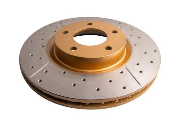 DBA2956X_T.jpg DBA Street Series X-Gold Drilled & Slotted Front Brake Disc 300 x 25mm for Mazda 3 BK / Mazda 3 BL & More