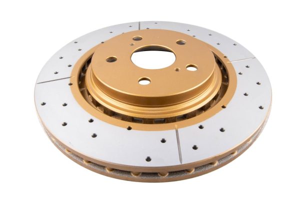 DBA Street Series X-Gold Drilled & Slotted Front Brake Disc 328 x 28mm for Lexus ES300h / Lexus RX200t & More