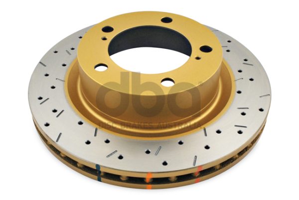 DBA 4000 Series Cross-Drilled & Slotted Front Brake Disc 340mm for Lexus LX570 / Toyota Land Cruiser 200 series