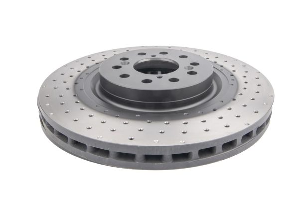 DBA 4000 Series Cross-Drilled & Dimpled Front Brake Disc 350mm for Honda Civic (10th Gen) FK8 / Honda Civic (9th Gen) FK2