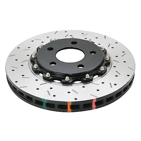 DBA 5000 Series Cross-Drilled & Slotted Front Brake Disc 355 x 32mm Black Hat for Chrysler Viper SRT-10 / Dodge SRT Viper & More