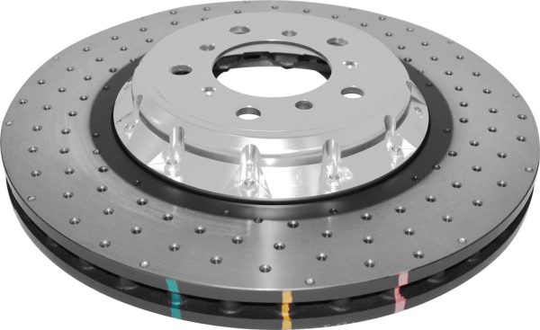 DBA 5000 Series Cross-Drilled & Dimpled Front Brake Disc 360 x 30mm Silver Hat for BMW 1 Series (E82 1M Coupe) 1M / BMW 1 Series (E82 M Coupe) 135 & More