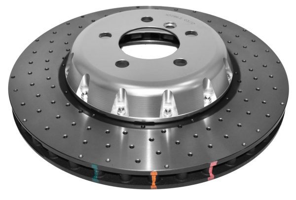 DBA 5000 Series Cross-Drilled & Dimpled Front Brake Disc 370 x 30mm Silver Hat for BMW 3 Series (F30) 328 / BMW 3 Series (F30) 330 & More