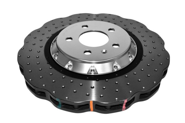 DBA 5000 Series Cross-Drilled & Dimpled Front Brake Disc 345 x 30mm Silver Hat for Audi A4 Allroad quattro / Audi A4 quattro B8 & More