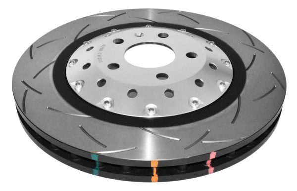 DBA 5000 Series T3 Slotted Front Brake Disc 365 x 34mm Silver Hat for Audi R8 / Audi RS4 B8 / Audi RS5 B8
