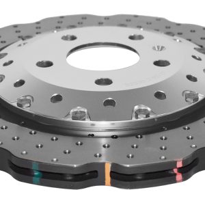 DBA 5000 Series Cross-Drilled & Dimpled Rear Brake Disc 330mm for Audi RS4 B8