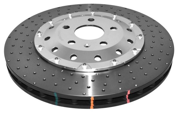 DBA 5000 Series Cross-Drilled & Dimpled Front Brake Disc 370 x 32mm Silver Hat for Audi TTRS Plus quattro 8J / Audi TTRS quattro 8J & More