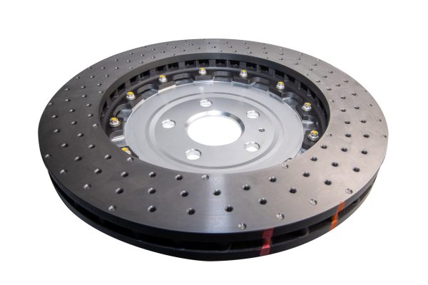 DBA 5000 Series Cross-Drilled & Dimpled Front Brake Disc 370mm for Audi RS3 8V