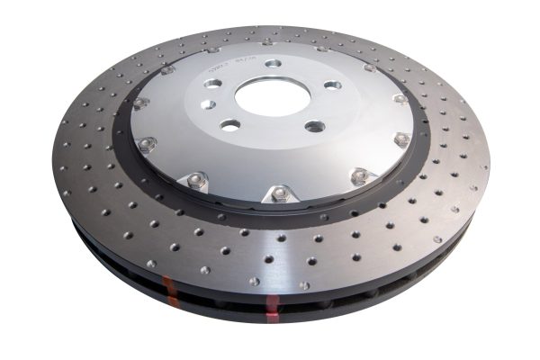DBA 5000 Series Cross-Drilled & Dimpled Front Brake Disc 370mm for Audi RS3 8V