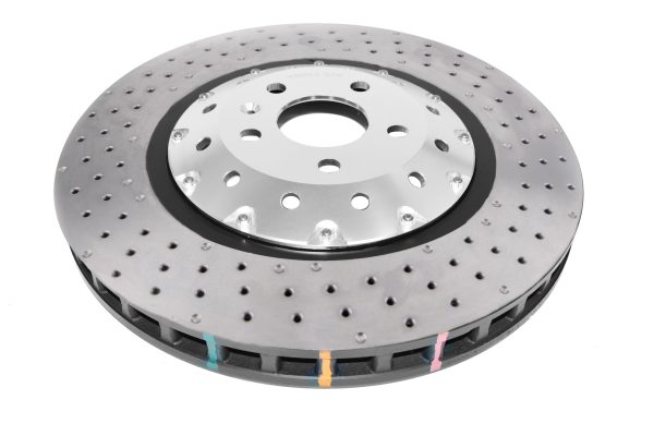 DBA 5000 Series Cross-Drilled & Dimpled Front Brake Disc 370mm for Audi RS3 8V