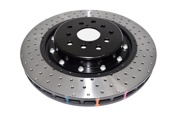 DBA 5000 Series Cross-Drilled & Dimpled Front Brake Disc 340mm for Subaru WRX STi