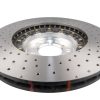 DBA 5000 Series Cross-Drilled & Dimpled Front Brake Disc 380 x 30mm Silver Hat for BMW M2 Competition F87 / BMW M2 F87 & More