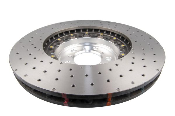 DBA 5000 Series Cross-Drilled & Dimpled Front Brake Disc 380 x 30mm Silver Hat for BMW M2 Competition F87 / BMW M2 F87 & More