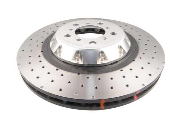 DBA 5000 Series Cross-Drilled & Dimpled Front Brake Disc 380 x 30mm Silver Hat for BMW M2 Competition F87 / BMW M2 F87 & More