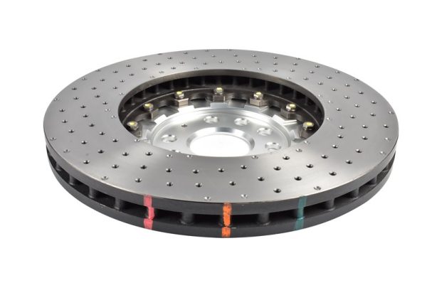 DBA53927SLVXD_B.jpg DBA 5000 Series Cross-Drilled & Dimpled Front Brake Disc 357 x 34mm Silver Hat for Volkswagen Arteon R / Volkswagen Arteon Shooting Brake R & More