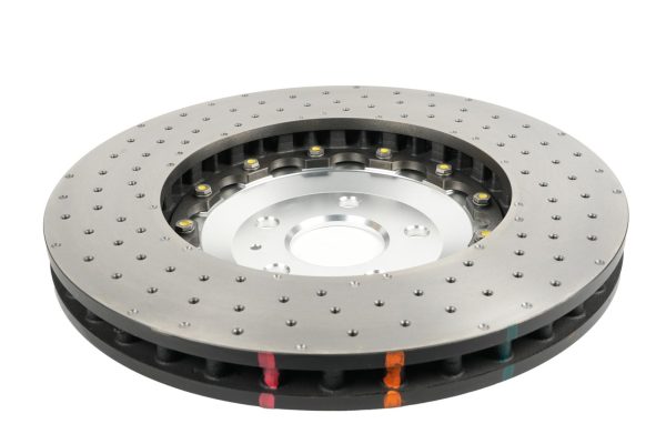 DBA53932SLVXD_B.jpg DBA 5000 Series Cross-Drilled & Dimpled Front Brake Disc 374 x 36mm Silver Hat for Audi RS3 8Y / Audi Q3 & More