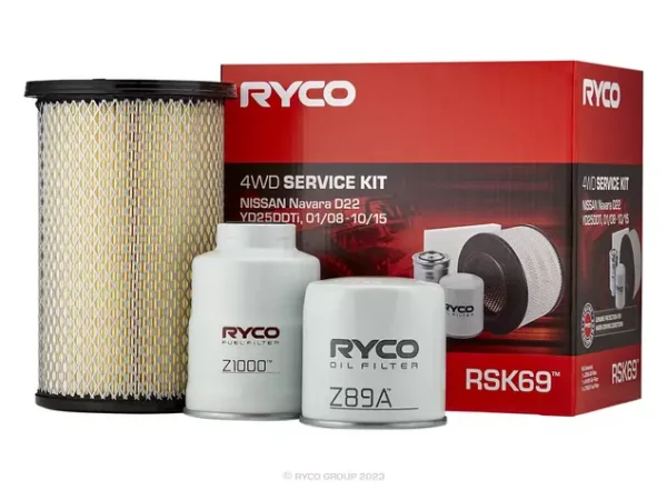 RSK69.webp Ryco Filter Service Kit for Nissan Navara D22 Series (YD25DDTI Engine) 02/08 - 10/15