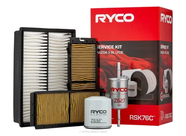Ryco Filter Service Kit with Cabin Filter for Mazda Mazda 3 BL Series (LFDE Engine) 04/2009 - 01/2014