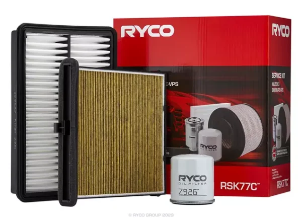 Ryco Filter Service Kit with Cabin Filter for Mazda Mazda 3 BM Series 2.0L 01/2014 - 07/2016, BN Series 2.0L 07/2016 - 02/2019 (PE-VPS Engine)