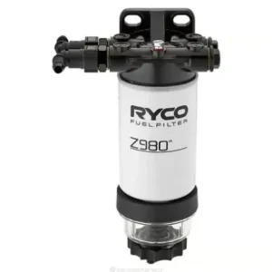 Ryco Fuel Water Separator for Ford Ranger, Isuzu D-Max, Land Rover Defender & More – Height Overall 244.50 mm, Outside Diameter Top 90.00 mm